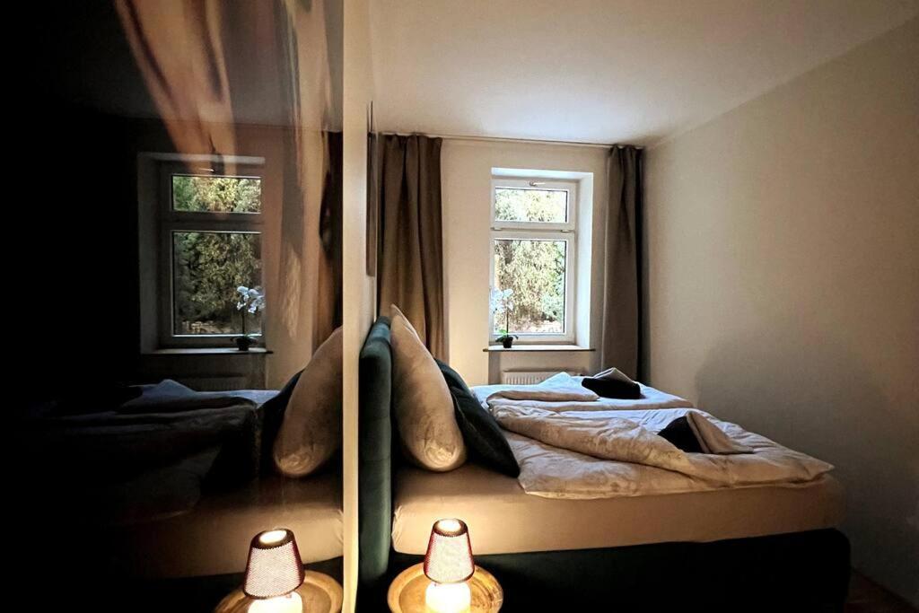 לייפציג Soul-Apartment Terrasse Privat-Parkplatz Boxspringbett 55Zoll Tv Wlan מראה חיצוני תמונה